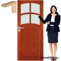 Wooden doors with glass frame color VN3 90
