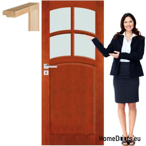 Wooden doors with glass frame color VN3 90