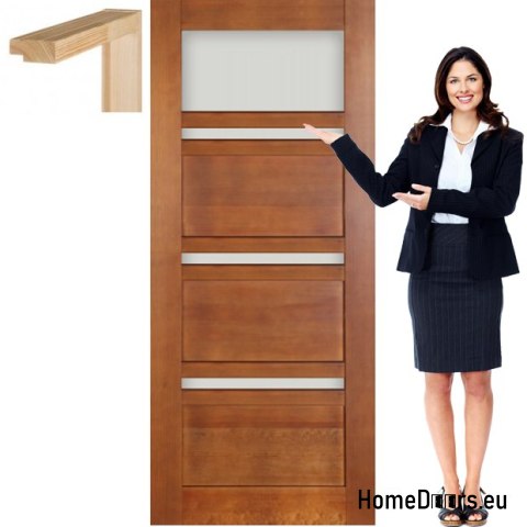 Wooden doors with glass frame varnish TO2 80