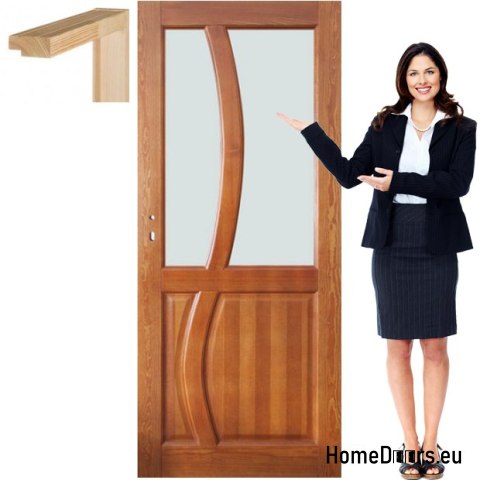 Wooden doors with frame color varnish RN4 90
