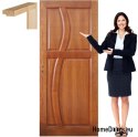 Wooden door with color frame full RN5 80