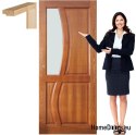 Wooden doors with frame varnish color RN2 70