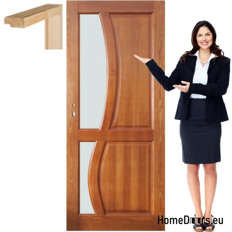 Wooden door with frame lacquered RN3 90