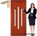 Wooden doors with frame glass colorED ST3 60