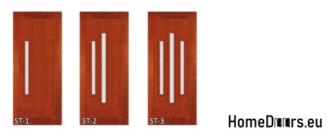 Wooden doors with frame glass colored ST3 80 Wooden doors with frame glass colored ST3 80