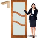 Wooden sash with frame color glass PS4 90