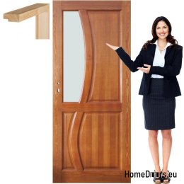 Wooden leaf with frame lacquered RN2 90