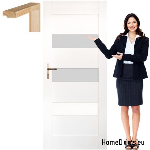 Wooden doors with frame varnish color OV15 70