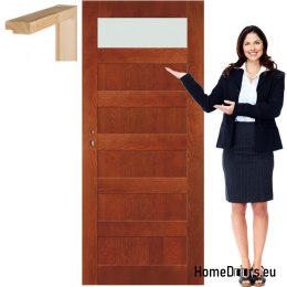 Wooden doors with frame varnish color NV2 90