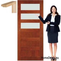 Wooden door with frame lacquered NV4 70
