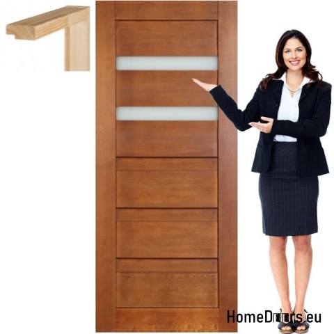 Wooden door with bathroom frame MG17 80