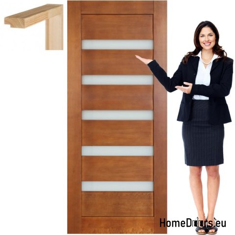 Wooden doors with glass frame color MG14 70