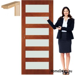 Wooden doors with glass frame lacquer NV7 60