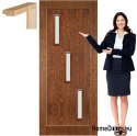 Wooden sash with glass frame color MS3 90