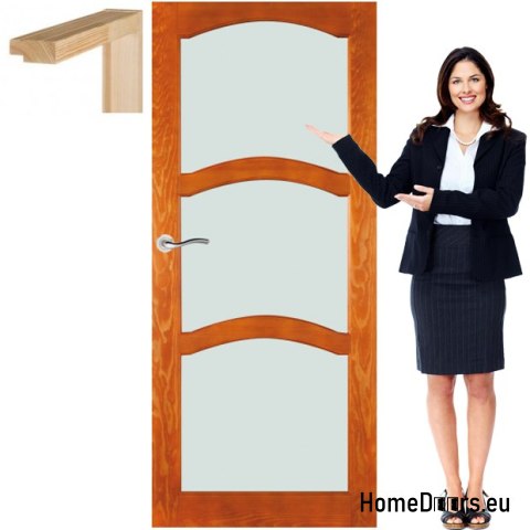 Wooden door with frame colored MD4 80
