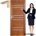 Wooden doors with glass frame lacquer MG11 70