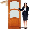 Wooden doors with glass frame lacquer MD3 70