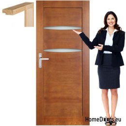 Wooden sash with frame for bathroom MK3 90