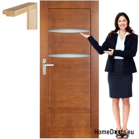 Wooden sash with frame for bathroom MK3 90