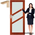 Wooden doors with frame color varnish FR4 90