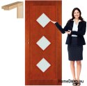 Wooden door with frame lacquered FG3 90