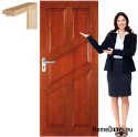 Wooden door with frame full color FR6 80