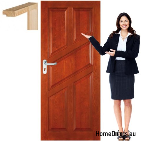 Wooden door with frame full color FR6 80