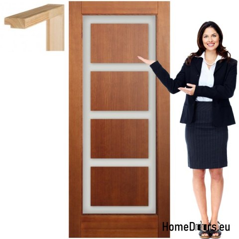 Wooden door with frame lacquered EM4 60