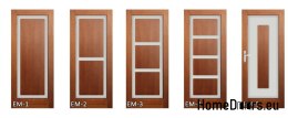 Wooden door with frame full lacquer EM1 70