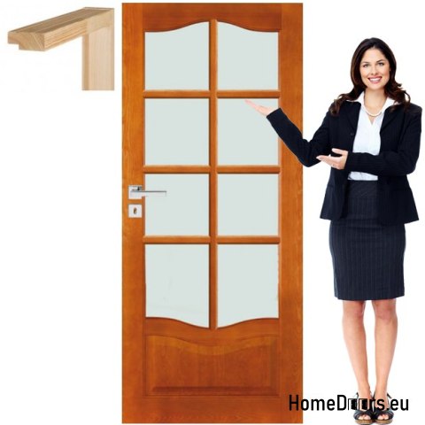 Wooden door with room frame color DT8 90