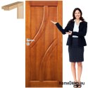 Wooden door with frame full lacquer BG1 90
