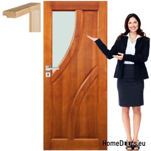 Wooden doors with glass frame color BG2 90 Wooden doors with glass frame color BG2 90