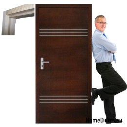 Oak doors with frame and handle PLS5 60/70/80/90
