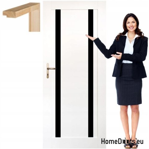 Wooden doors with frame varnish color OV10 60