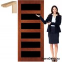 Wooden door with glazed frame NV7 80