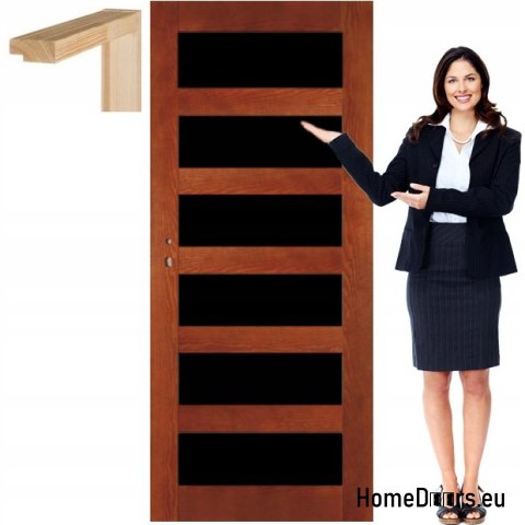 Wooden door with glazed frame NV7 80 Wooden door with glazed frame NV7 80