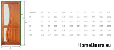 Wooden sash wide. non-rebated PLS5 60/70/80/90 Wooden sash wide. non-rebated PLS5 60/70/80/90