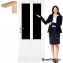 Wooden door with frame glazed color CM2 70