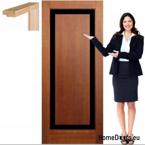 Wooden door with frame lacquered EM1 80