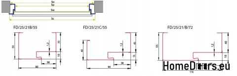 Exterior doors T53 80 55MM Warm Ud=1,5 Exterior doors T53 80 55MM Warm Ud=1,5