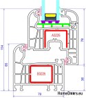 Okna KOLOR PCV przesuwne fix 1900x2100mm ciepłe