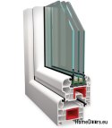 Okna KOLOR PCV przesuwne fix 1900x2100mm ciepłe