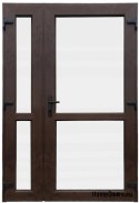 DRZWI ZEWN. PCV ORZECH 125x210 DWUSKRZYDŁOWE