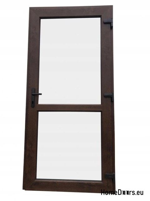 Exterior PVC shop doors 100/200 walnut Exterior PVC shop doors 100/200 walnut