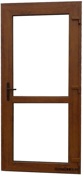 Exterior PVC shop doors 110/210 golden oak Exterior PVC shop doors 110/210 golden oak