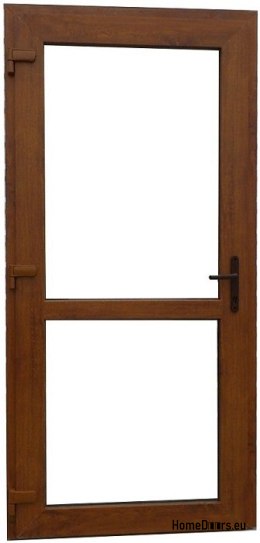 Exterior PVC shop doors 90/200 golden oak