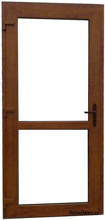 Exterior PVC shop doors 90/200 golden oak Exterior PVC shop doors 90/200 golden oak
