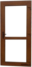 Exterior PVC shop doors 90/200 golden oak