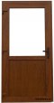 Exterior PVC shop doors 90/200 golden oak