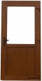 Exterior PVC shop doors 90/200 golden oak